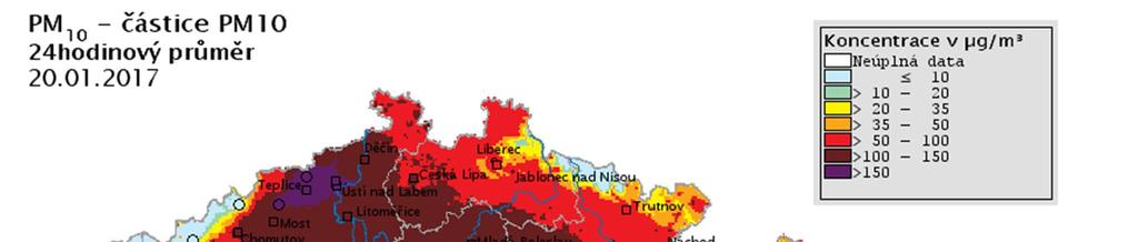 3.1.2 Průměrné 24hodinové koncentrace Trend průměrných 24hodinových a měsíčních koncentrací PM 1 a PM 2,5 ve všech třech lokalitách zobrazují následující Obr. 6 - Obr. 11.