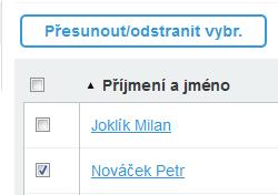 4. Klepněte na tlačítko Přesunout / odstranit vybr. 5.