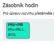 Povšimněte si, že je to skutečně spojená výuka těchto dvou předmětů (Prvouka + Přírodověda) tohoto vyučujícího (Biologikář Jan), pro danou skupinu (Prvouka+Přírodověda 3. a 4. roč.