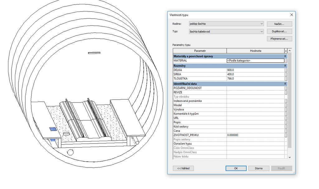 Zpracování modelu Revit Modelace pomocí parametrických