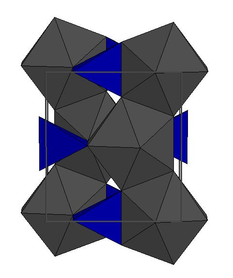 Struktura zirkonu Projekce na (001) 4/m 2/m 2/m
