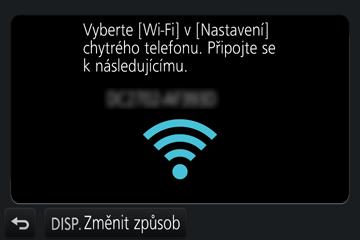 Wi-Fi Ovládání fotoaparátu z připojeného smartphonu Připojení ke smartphonu Připojení bez použití hesla Fotoaparát můžete snadno připojit k Wi-Fi bez zadávání hesla na smartphonu.