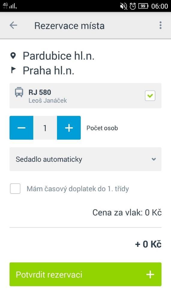 8.Krok Ze souhrnu objednávky (Obrázek 16) do přidání rezervace (Obrázek 17) Obrázek 16 Souhrn objednávky Obrázek 17