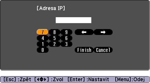 Chcete-li ke sledování projektoru použít protokol SNMP, potřebujete do počítače nainstalovat program správce SNMP. Protokol SNMP musí být spravován správcem sítě.