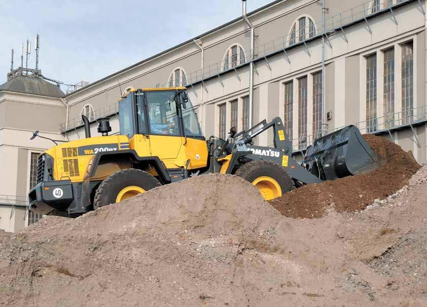 Kontrolovaná práce s těžkým pracovním příslušenstvím Díky nové konstrukci závěsu dosahují