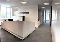 Kanceláře jsou koncipované jako open- -space s možností flexibilního uspořádání a jejich pronájem je možný od 40 m 2.