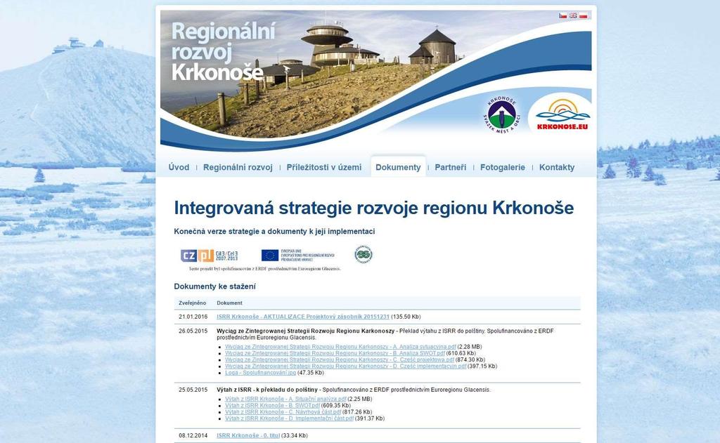 Informační web Regionálního rozvoje