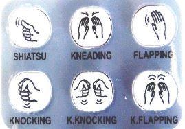 Kneading jemná vyhlazovací masáž, při které jsou palci stlačovány různé části těla. / jemná vyhladzovacie masáž, pri ktorej sú palcami stláčané rôzne časti tela.