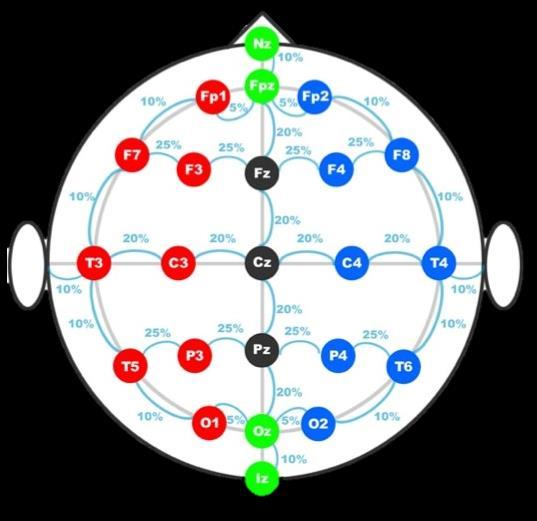 Analýzy ieeg signálu 6/38 Standardní systém 10-20 21