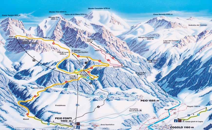 2.996 m 1.814 m 1.182 m 2,7 10,3 5 km km km % % % 15 57 28 skinabídka komplexně Skirama Dolomiti 18 Skirama Dolomiti str. 123 Marilleva / Folgarida str. 142 Madonna di C. / Pinzolo str.