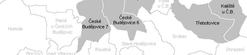 České Budějovice 3) - Pražské předměstí, Kněžské Dvory, Nemanice o České Budějovice 4 (k. ú.