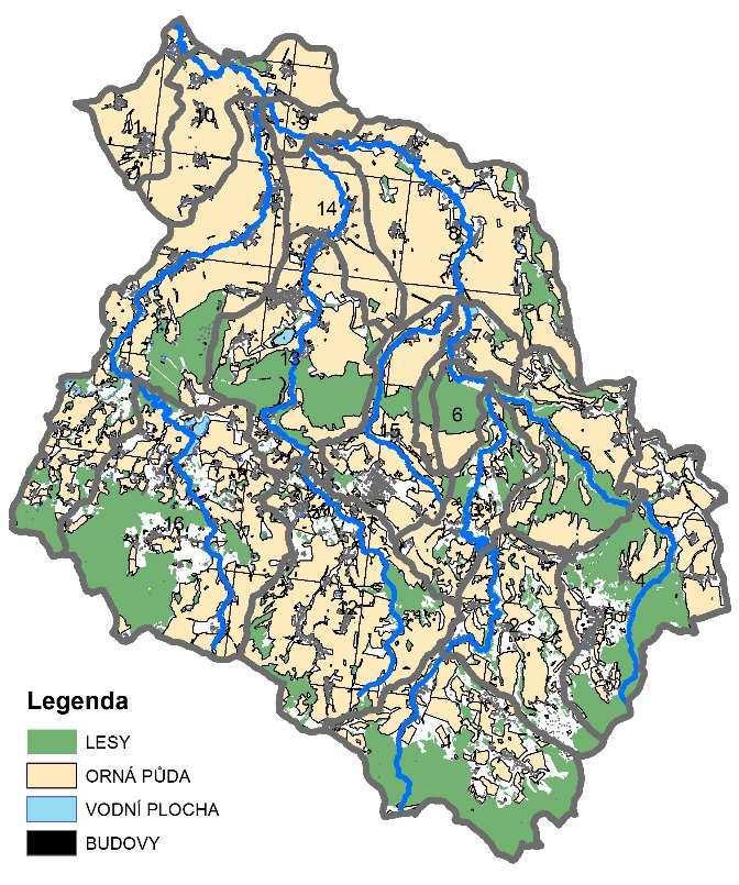 8 určeny hodnoty CN pro jednotlivé hydrologické skupiny.