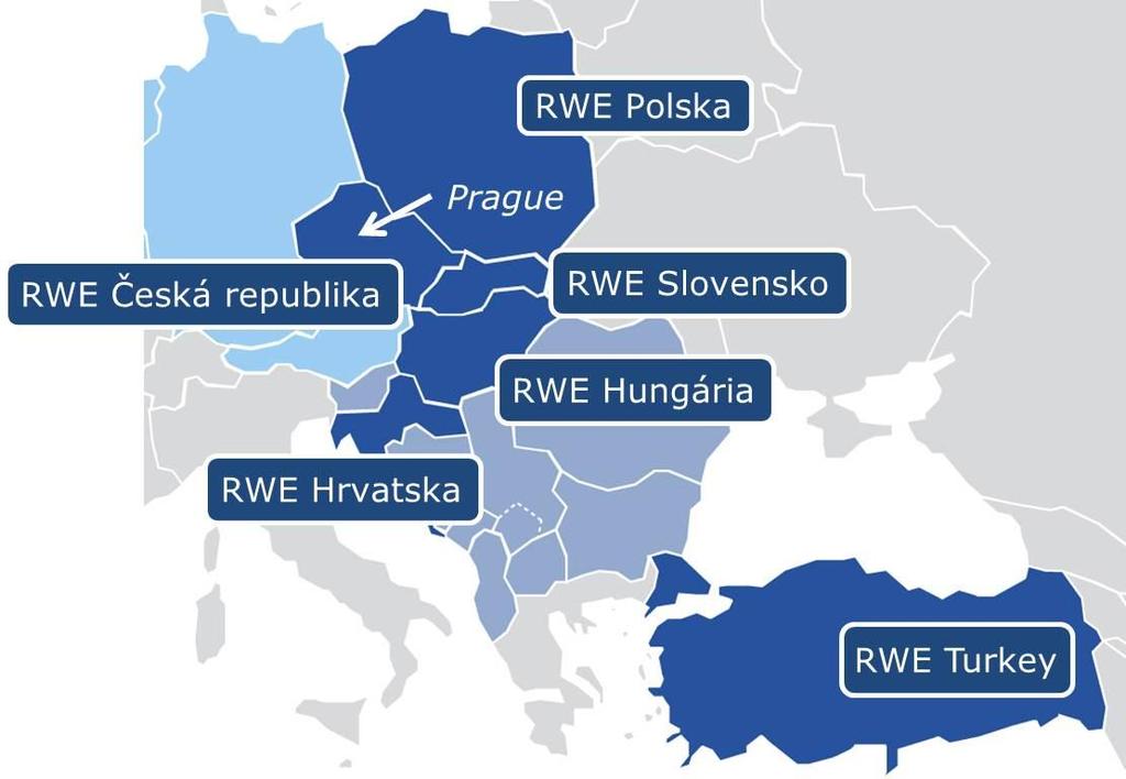 RWE East se sídlem v Praze řídí aktivity koncernu ve
