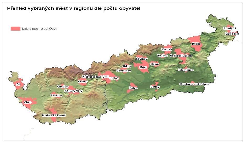 Příloha 2 - Přehled vybraných měst v