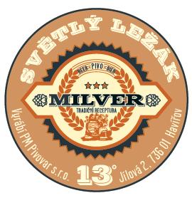 Milver 13 Světlý kvasnicový ležák, spodně kvašený, nefiltrovaný. Pivo je vařené ze dvou druhů sladu a je třikrát chmelené. Vyznačuje se plnou sladovou chutí, hořkostí a silným řízem.