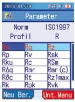 Po dokončení maření, lze parametry změnit a výpočty mohou být provedeny znovu* s využitím nových parametrů.