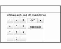 Zapomenutý kód PIN Chcete-li resetovat kód PIN na výchozí nastavení, kontaktujte servisního partnera společnosti Opel. Displej Stiskněte ; a potom vyberte ikonu NASTAVENÍ.