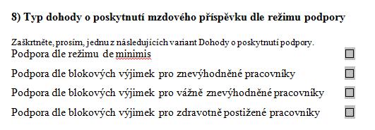 neuvedení režimu podpory: absence podpisu na doložených potvrzeních o bezdlužnosti, případně doložení kopií nebo doložení