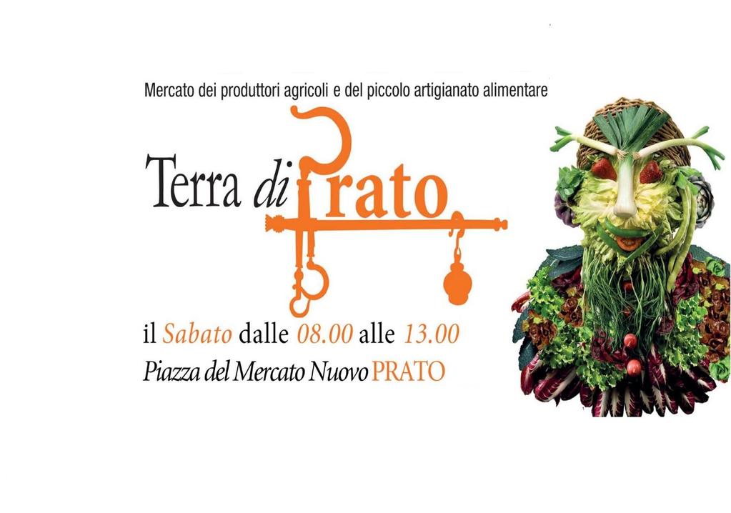 Příklad slow nákupu: farmářský trh: Terra di Prato, Itálie - ovoce - zelenina - mléko a mléčné výrobky - maso, salámy - víno, olivový