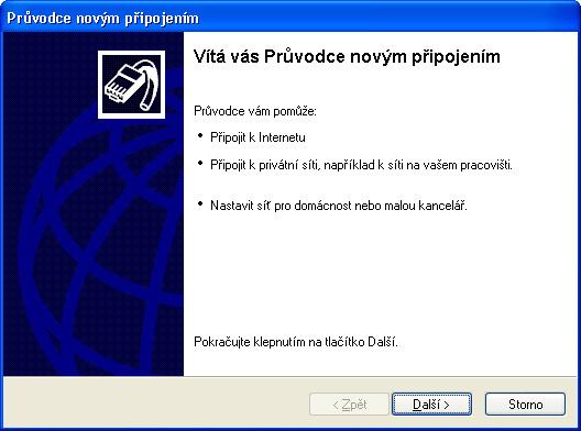 Vložte CD-ROM s indows XP. 2. Z nabídky, která se objeví, vyberte Další úlohy 3. Z nabídky vyberte Nastavení malé poèítaèové sítì.