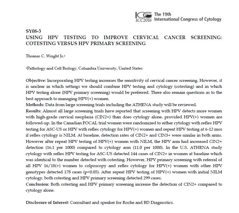 Screening s HPV testem odhalí více žen s CIN2+ než samotná cytologie, pokud HPV+ ženy jsou sledovány