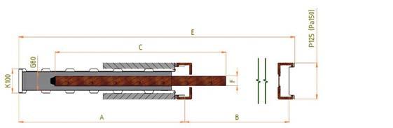 65 mm + 0 mm + 1 mm (šířka obložky+šířka polodrážky+ šířka stínové drážky) min.