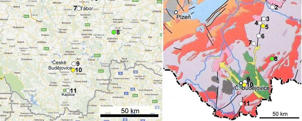 V níže uvedeném přehledu rudních lokalit uvádím pro účely mojí práce pouze lokality většího významu, případně související drobné výskyty.