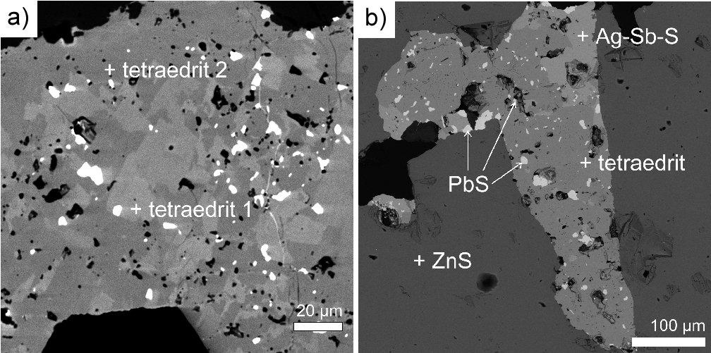 5.1.4 Tetraedrit Tetraedrit se v porovnání s galenitem a sfaleritem vyskytuje v podružném množství.
