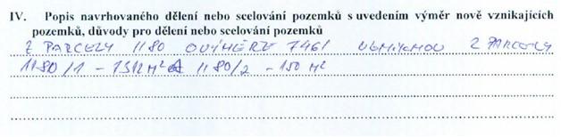 Dotazy k 96b dělení pozemků Dotaz dávat závazné stanovisko? V žádosti o vydání rozhodnutí o dělení nebo scelování pozemků dle přílohy č. 4 k vyhlášce 503/2006 Sb.