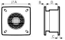 Profil lopatiek ventilátora a telesa ventilátora zabezpe uje vysoký prietok vzduchu, nízku prevádzkovú hlu nos a nízku spotrebu energie.