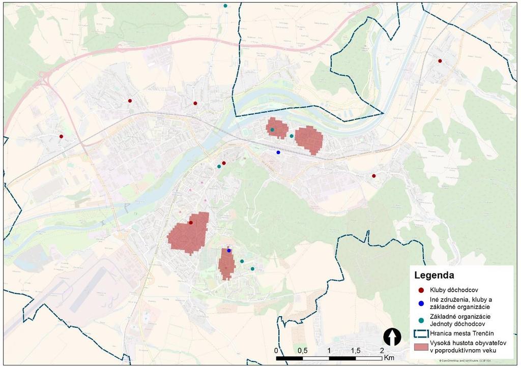 Z tabuľky vyplýva, že niektoré kluby a združenia svojou členskou základňou presahujú potenciál lokality a vo významnej miere združujú obyvateľov, ktorí žijú vo väčšej vzdialenosti akou je pešia