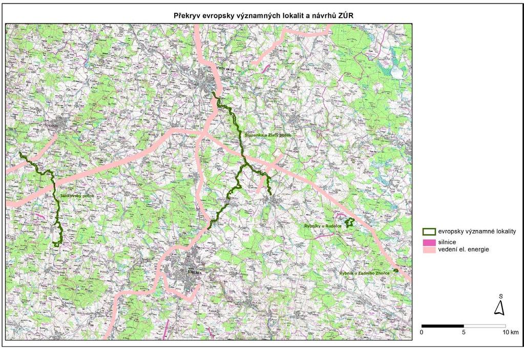 Obr. 2: Prostorový překryv evropsky významných