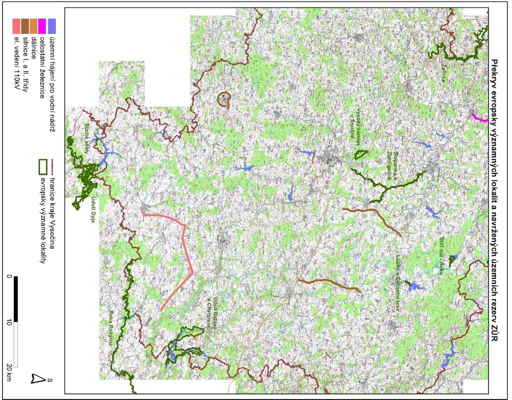 Obr. 3: Prostorový překryv evropsky významných lokalit