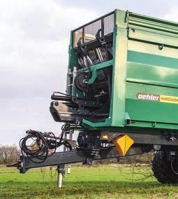 Nová technologie výtlačného štítu Velký ložný objem Hydraulicky ovládaná opěrná noha Tažná oj pro oko DIN i K80, přestavitelná na spodní nebo horní zavěšení Úplné vyprázdnění vozu Přepravovaný