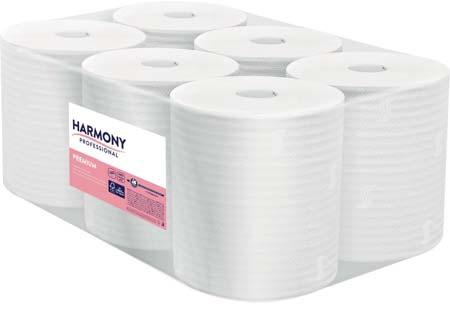 ručníky Ručníky v rolích Harmony Professional dvouvrstvé, bílé, perforované ručníky, mini