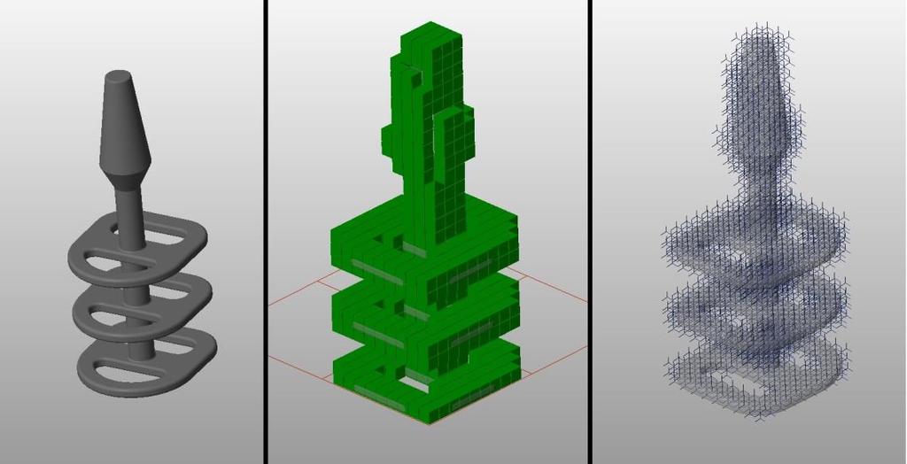 2 Při aplikování struktury na komponentu je velice důležité nastavit vstupní data, kde se vybere mřížka, ze které bude struktura, definují se rozměry mřížky a zadá se tloušťka vrstvy, která odpovídá