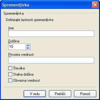 Nastavitve serijskih vrat Določite lastnosti serijskih vrat. Parametri morajo biti skladni s parametri enote. Za več informacij o parametrih si preberite priročnike enot.