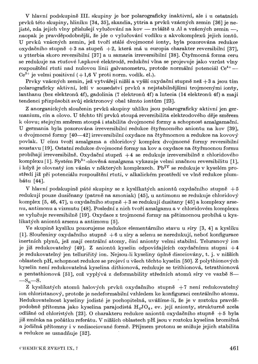 V hlavní podskupině III.