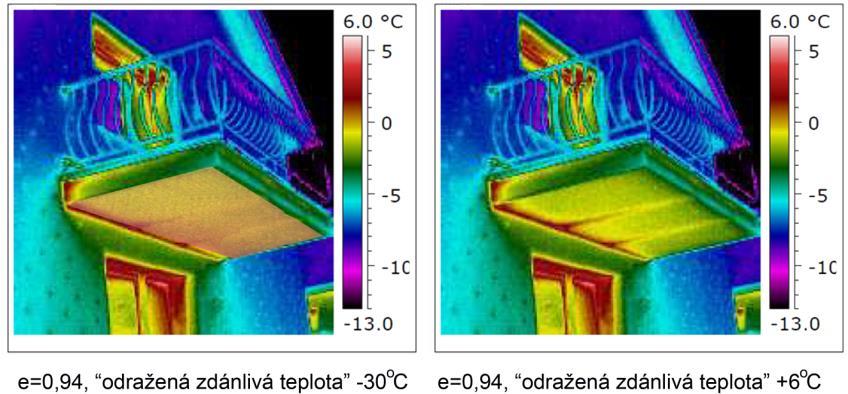 Obr. 5. Termovizní snímkování detailů obytného domu, [1] 5. VRSTVY A MATERIÁLY BALKONŮ A TERAS Nosná konstrukce balkonů a teras je při revitalizaci stávajícího objektu daná.