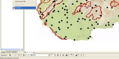 Symbológia vrstvy úprava farebnosti: Program ArcMap nám ponúka široké možnosti zmeny štýlov a vizualizácie výsledného mapového výstupu.