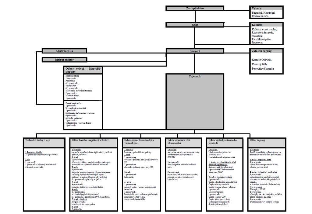 Obrázek 1: Organizační struktura, Zdroj: MěÚ