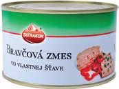 g, 80 g = od 14,88 Kč Vepřová směs ve vlastní šťávě