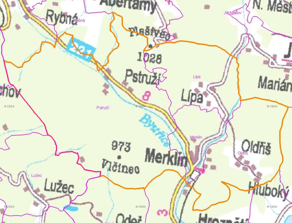 (karta obce: CZ41_96_1) A. NÁZEV OBCE Název části obce (ZSJ): Mapa A: Území obce Přehledová mapka Kód části obce PRVK: CZ41.343.