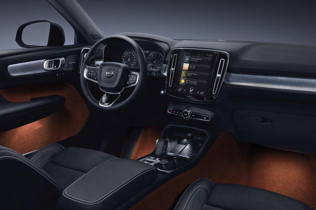 12 VOLVO XC40 KRÁSA SPOČÍVÁ V DETAILECH Výjimečnost interiérů Volvo je dána pozorností věnované detailům.