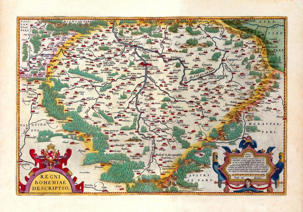 Regni Bohemiae descriptio Crigingerova mapa Čech z