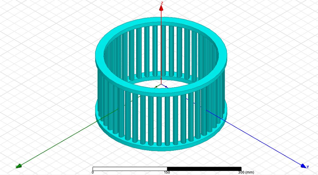 Obrázek 3-8: 3D model klece nakrátko Vytvoření modelu pomocí UDP je velice praktické, protože je podstatně rychlejší a jednodušší vytvořit 3D model v programu Maxwell oproti tvorbě modelu v programu