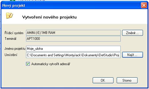 Vývojové prostředí DetStudio HW popis PLC AMiNi-E