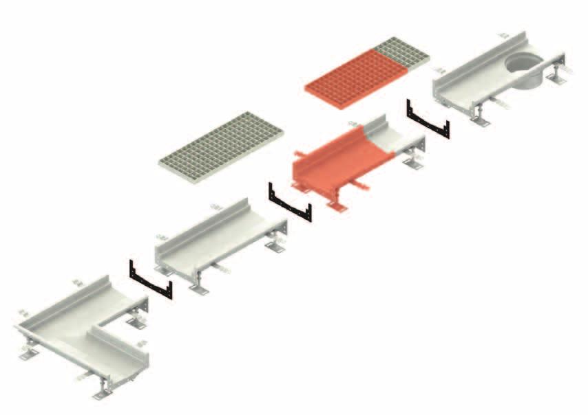 iniové odvodnění Profily žlabů Štěrbinový žlab Modular 20 50 20 Krabicový žlab Modular 125 153 125 Krabicový žlab Modular 200 230 200 1.5 +13 21 97 1.5 +21.5 31 172 1.