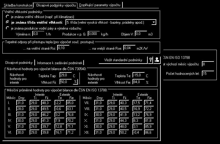 záložky Doplňující parametry výpočtu Počet let Obr.