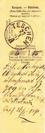 Příleţitostná razítka Teschen a Český Těšín. - 38 - V roce 1880, od 5.-19. září, byla v Těńíně otevřena II.